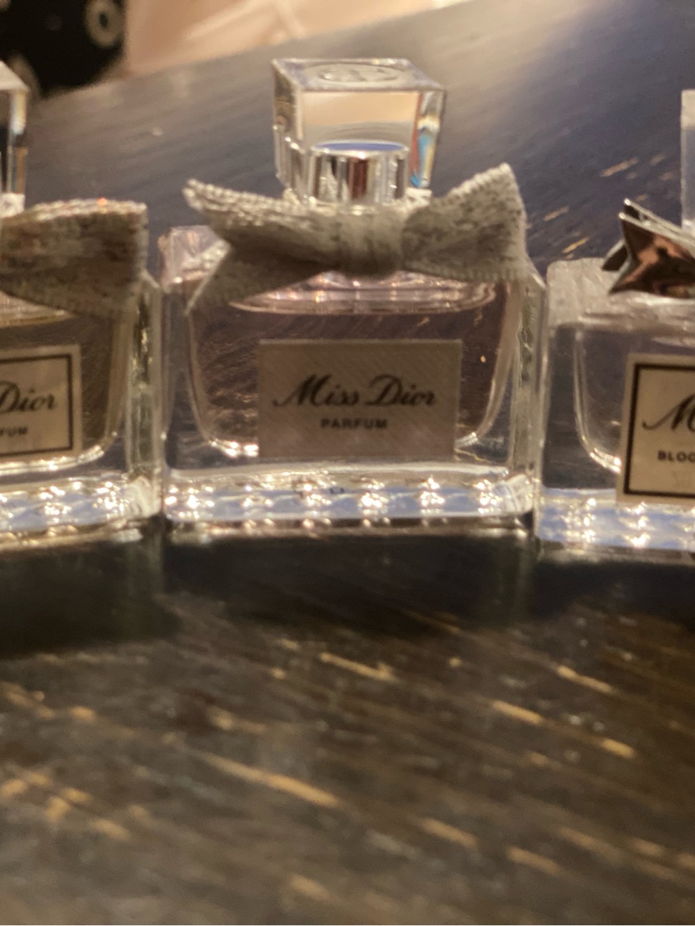 Dior Miss Dior Miniature Perfume Bottle Clear Glass with Pale Pink Liquid